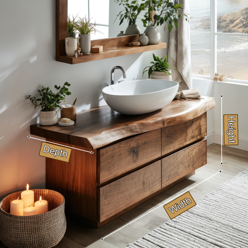 Elarion Ridge Solid Wood Freestanding Bathroom Vanity With Drawers